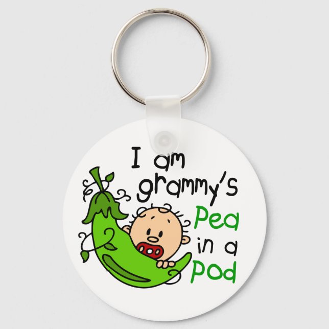 I am Grammy's Pea In A Pod Keychain (Front)