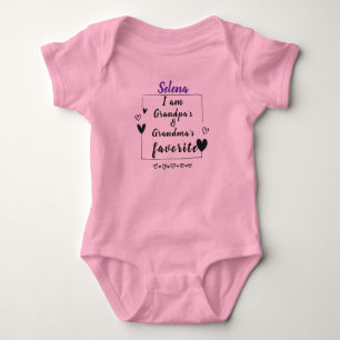 "I Am Grandpa's and Grandma's Favorite"  Baby Bodysuit