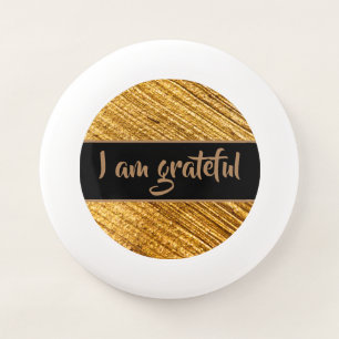 I am Grateful Frisbee Flying Disc - Gold Brown