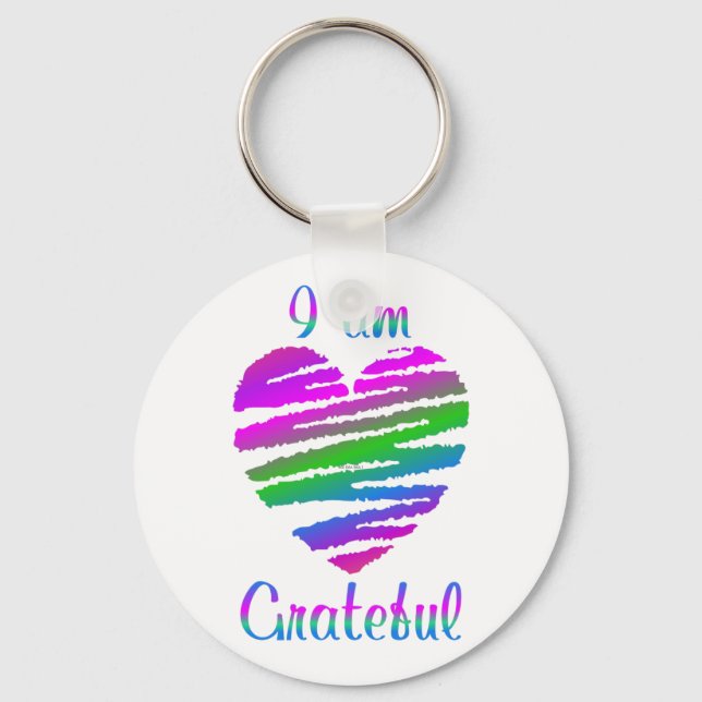 I Am Grateful Keychain (Front)