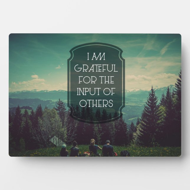 I Am Grateful Plaque (Front)
