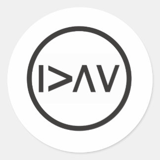 I am greater than my highs and lows classic round sticker