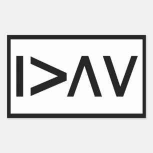 I am greater than my highs and lows - rectangle rectangular sticker