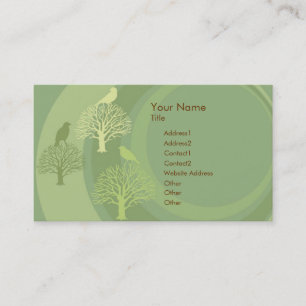 I Am Green Bird Custom Business Card