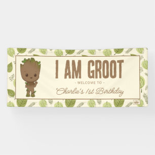 I am Groot 1st Birthday Banner