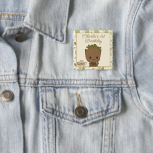 I am Groot   1st Birthday Button