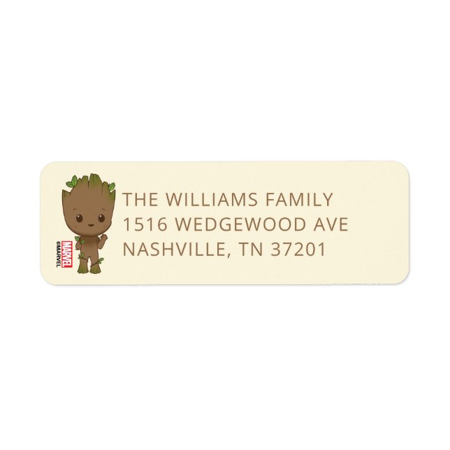 I am Groot | 1st Birthday Label (Front)