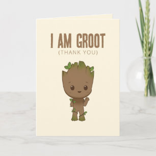 I am Groot 1st Birthday Letterpress Thank You Card