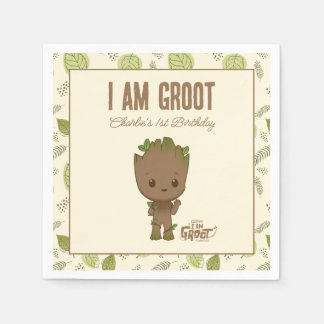 I am Groot | 1st Birthday Napkins