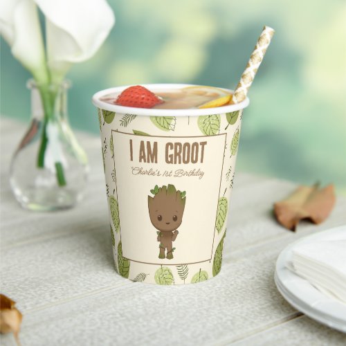 I am Groot | 1st Birthday Paper Cups