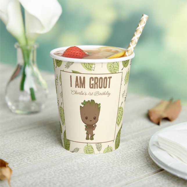 I am Groot | 1st Birthday Paper Cups (Insitu)