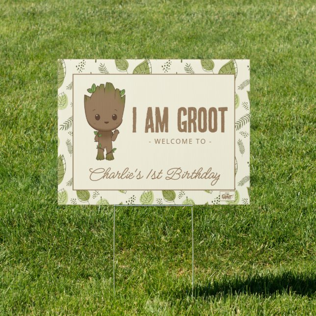 I am Groot | 1st Birthday Sign (Insitu)