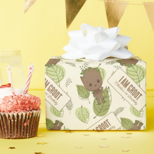 I am Groot | 1st Birthday Wrapping Paper (Birthday Party)