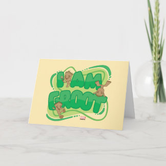 I Am Groot Character Art Text Card