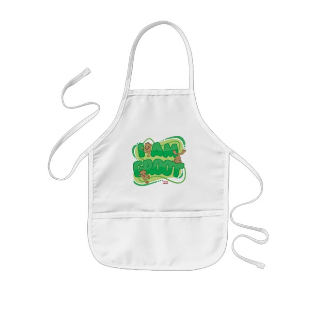 I Am Groot Character Art Text Kids' Apron (Front)