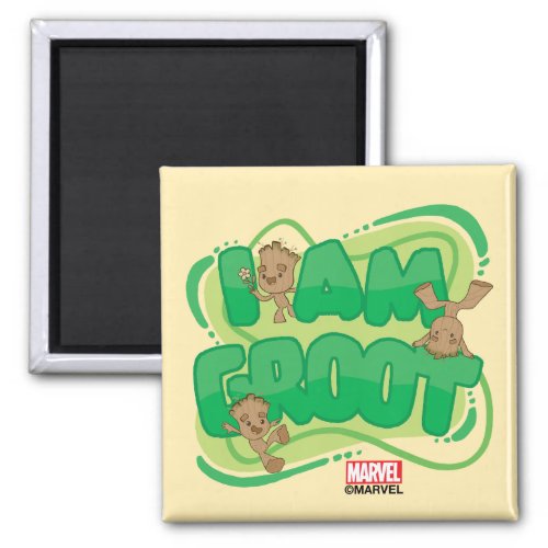 I Am Groot Character Art Text Magnet