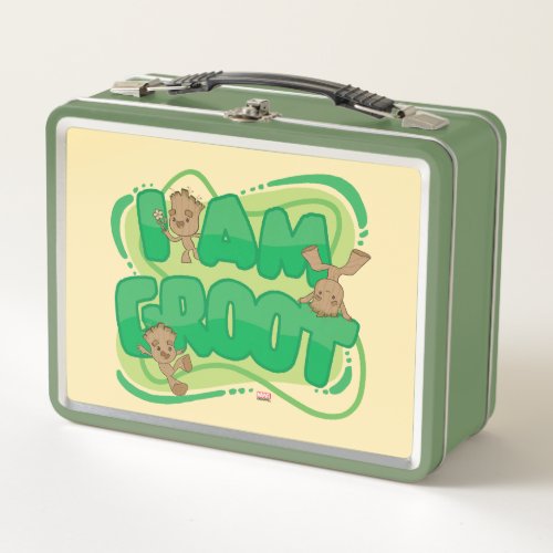 I Am Groot Character Art Text Metal Lunch Box