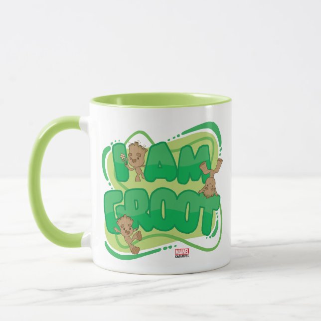 I Am Groot Character Art Text Mug (Left)