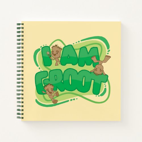 I Am Groot Character Art Text Notebook