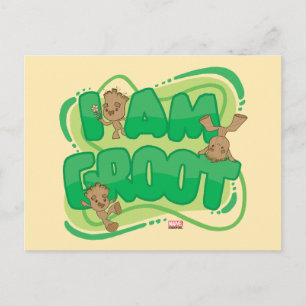 I Am Groot Character Art Text Postcard