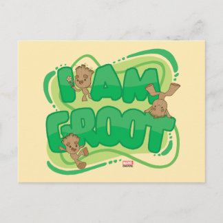 I Am Groot Character Art Text Postcard