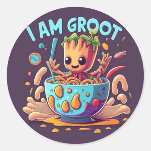 I am Groot Classic Round Sticker