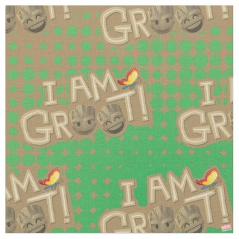 "i Am Groot" Emoji Fabric by marvelemoji at Zazzle