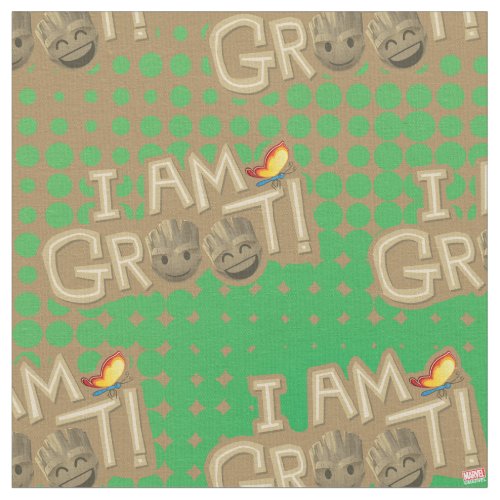 I Am Groot Emoji Fabric