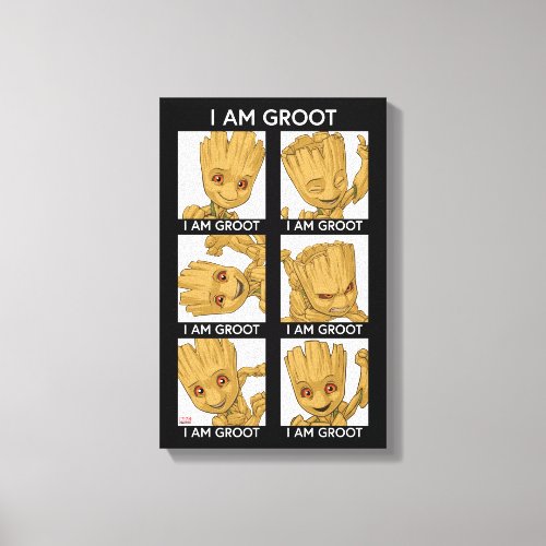 I Am Groot Mood Chart Canvas Print