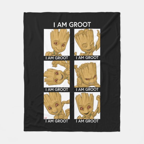 I Am Groot Mood Chart Fleece Blanket