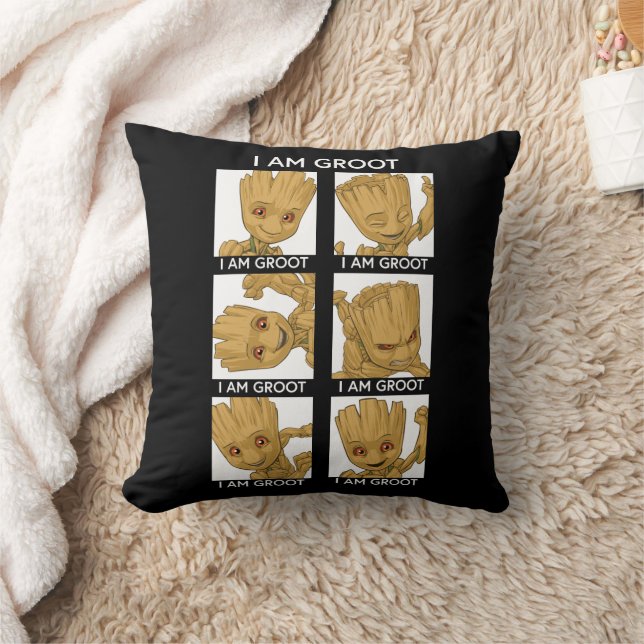 I Am Groot Mood Chart Throw Pillow (Blanket)