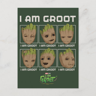 I Am Groot Moods Postcard