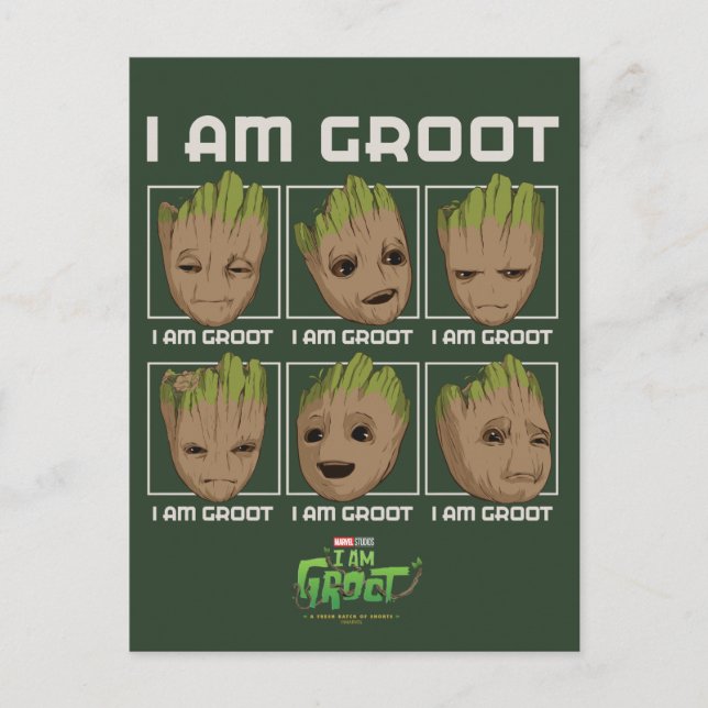 I Am Groot Moods Postcard (Front)