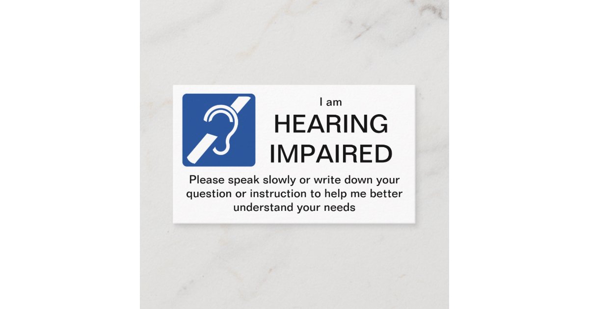 I AM HEARING IMPAIRED, Cards Zazzle