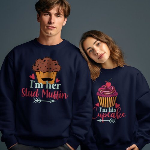 I Am Her Stud Muffin Valentines Day Couple Matchin Sweatshirt