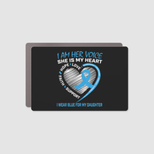 I am her voice she is my heart Autism awareness cl Car Magnet