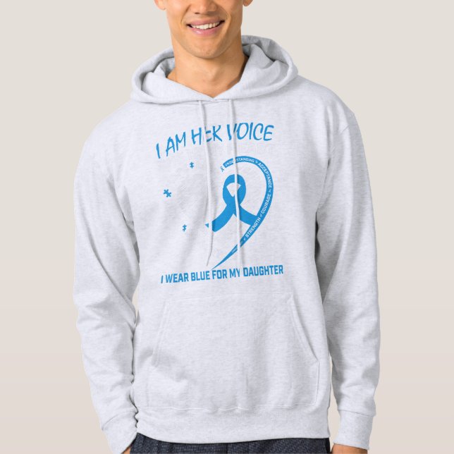 I am her voice she is my heart Autism awareness cl Hoodie (Front)