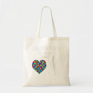 I Am Her Voice She Is My Heart T Shirt Autism Awar Tote Bag