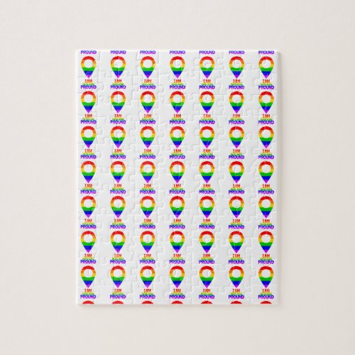 I am here and proud LGBT Jigsaw Puzzle