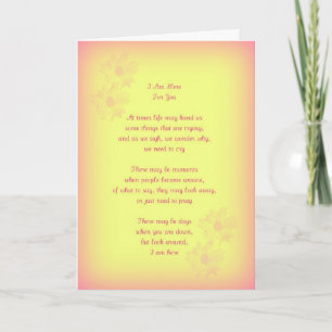 I Am Here For You, Original Power, Greeting Card