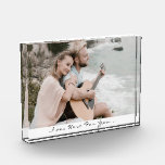 I Am Here For You Script Photo Block<br><div class="desc">Features I Am Here For You...  in handwritten script with personal photo.  Customize with your favorite photo.  Ideal gift idea keepsake to keep fond memories alive.</div>