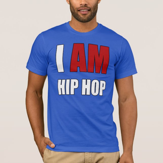"I AM HIP HOP" RED LETTER  T-Shirt (Front)
