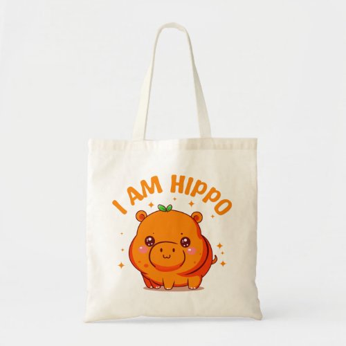 I am Hippo _ Funny Hippo Tote Bag