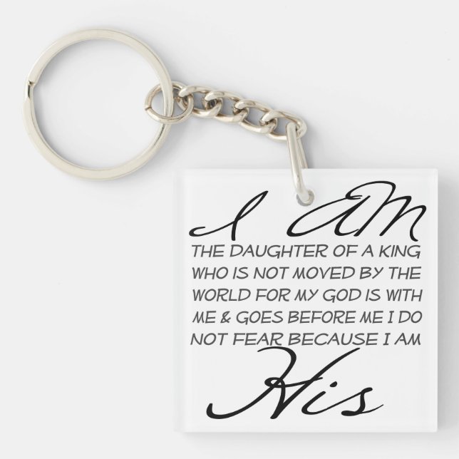 I am His Christian Inspiration Keychain (Front)
