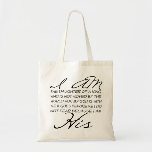 I am His Christian Inspiration Tote Bag