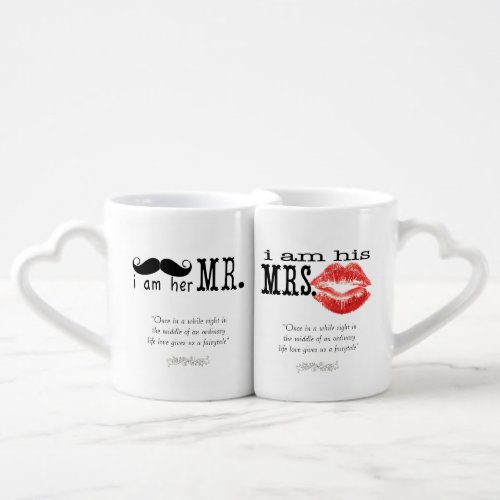 I am His Mrs I am her Mr Sweetheart Coffee Mug Set