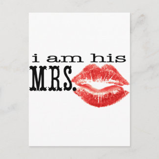 I am His Mrs. Postcard
