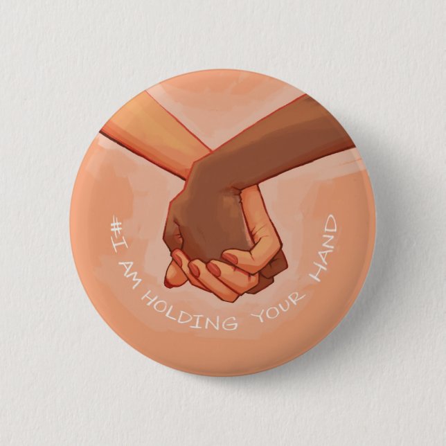 I Am Holding Your Hand by @Alalampone Pinback Button (Front)