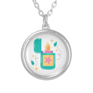 i am hot silver plated necklace