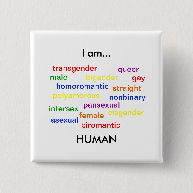 I Am Human Button (Front)
